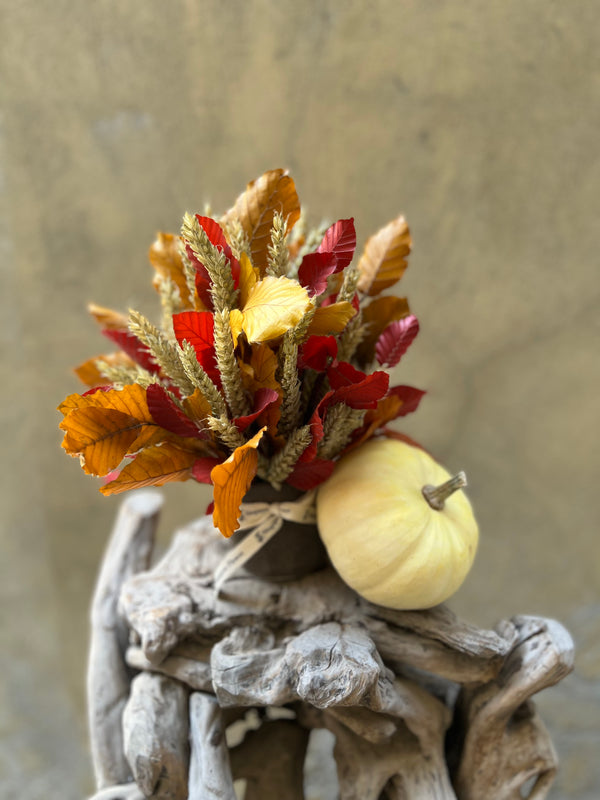 Dried Arrangement + Pumpkin (Thanksgiving Decor) - Everlasting
