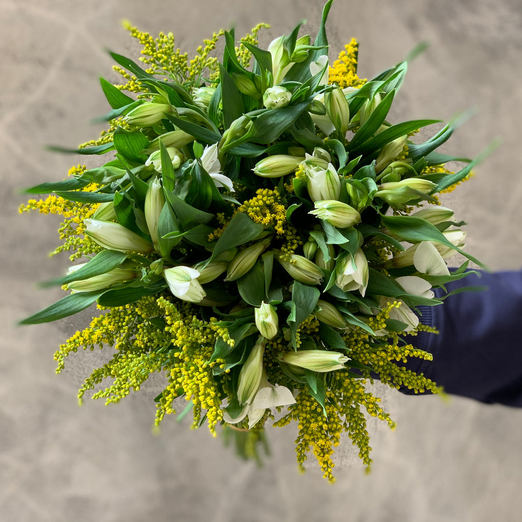 Solidago and White Alstromeria - The Home Edit